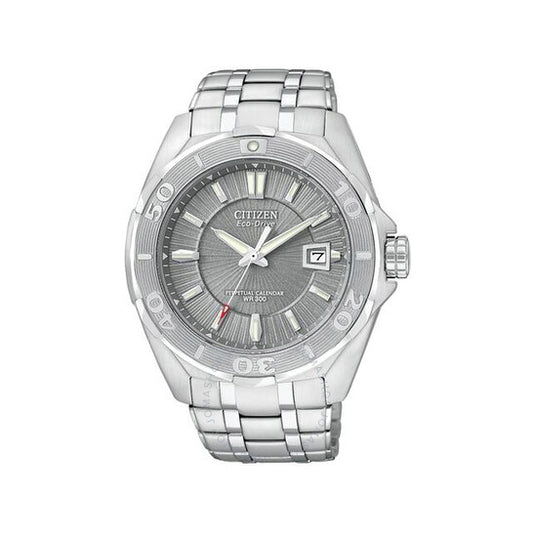 Citizen, Signature Eco-Drive Grey Dial Stainless Steel Men's Watch