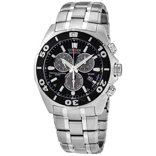Citizen, Signature Perpetual Calendar Eco-Drive Chronograph Black Dial Men's Watch