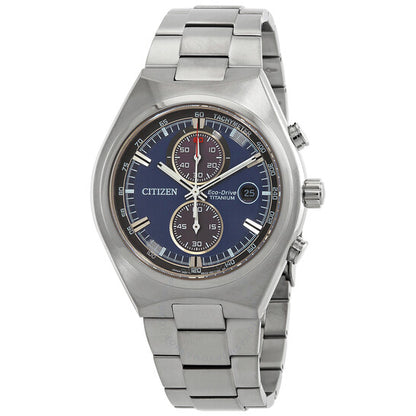 Citizen, Super Titanium Chronograph Blue Dial Men's Watch