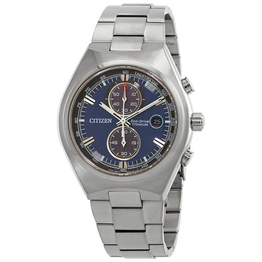 Citizen, Super Titanium Chronograph Blue Dial Men's Watch