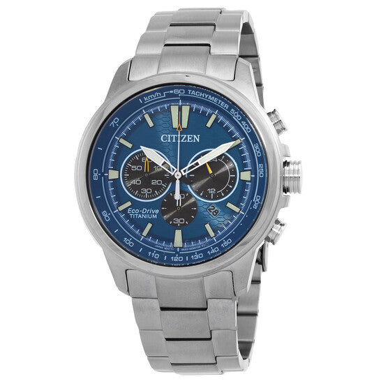 Citizen, Super Titanium Chronograph Eco-Drive Blue Dial Men's Watch