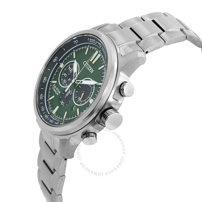 Citizen, Super Titanium Chronograph Eco-Drive Green Dial Men's Watch