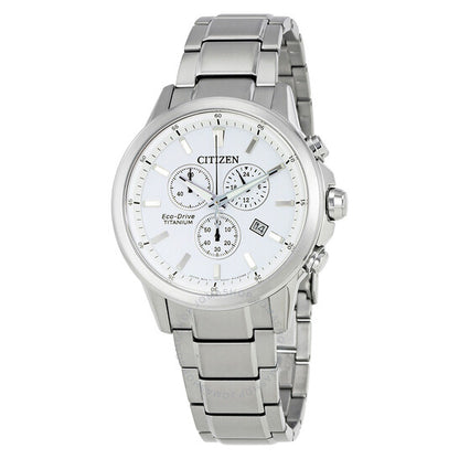 Citizen, TI + IP Chronograph Silver Dial Men's Watch