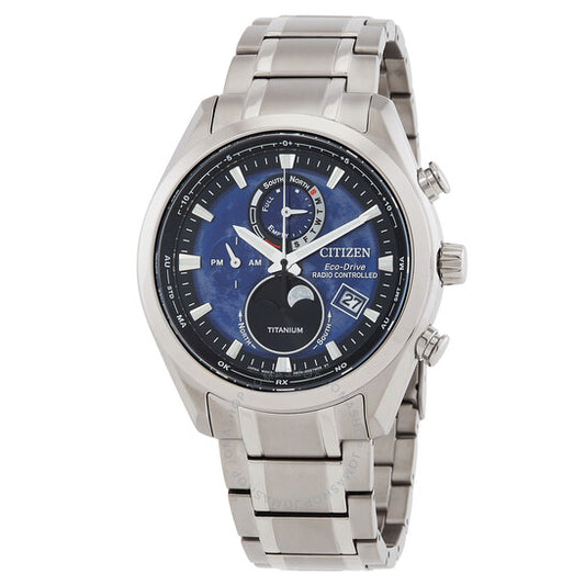Citizen, Tsuki-yomi A-T Eco-Drive Perpetual World Time Blue Dial Men's Watch