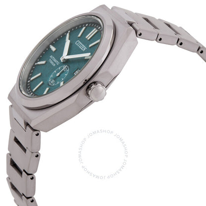 ساعة سيتيزن زينشين أوتوماتيكية للرجال بمينا أخضر