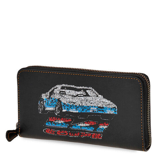 Ladies Zip Around Wallet 1941 Black Co Car Acc Zip