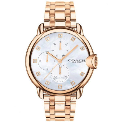 ساعة كوتش النسائية المصنوعة من الكوارتز والكريستال