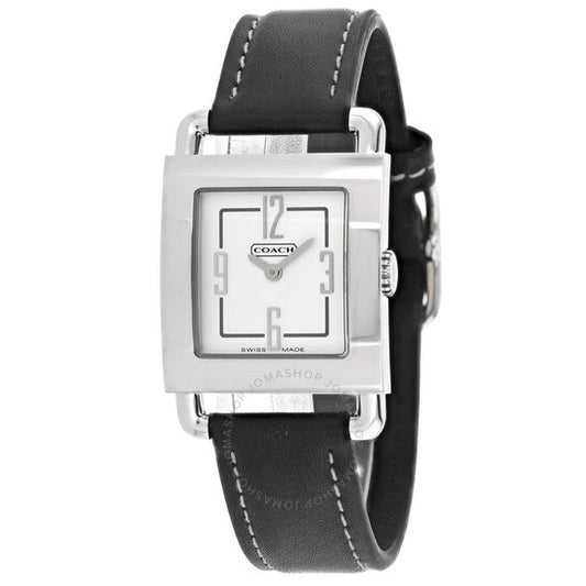 Coach, Silver Stainless Steel White Dial White Dial Ladies Watch