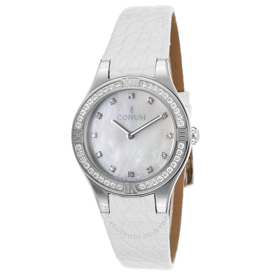 ساعة كوروم رومولوس النسائية بمينا من عرق اللؤلؤ