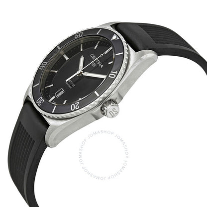 Certina, DS First Ceramic Black Rubber Men's Quartz Watch