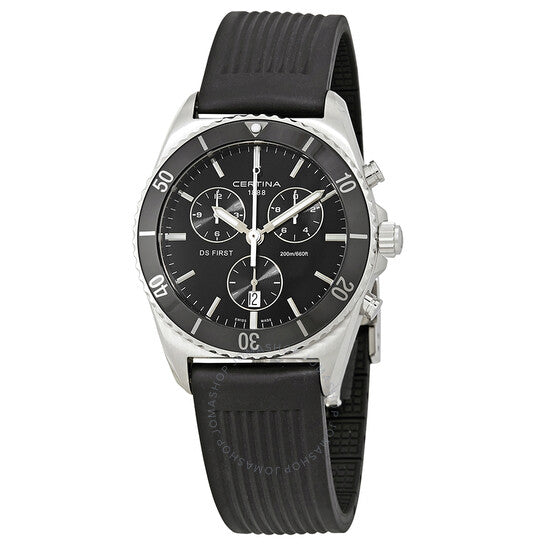 Certina, DS First Ceramic Chronograph Black Dial Men's Watch