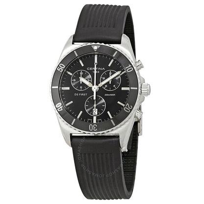 Certina, DS First Ceramic Chronograph Black Dial Men's Watch