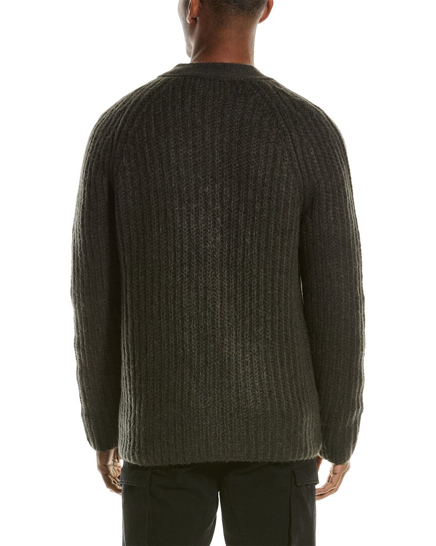 alpaca & wool-blend v-neck cardigan