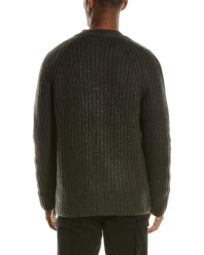alpaca & wool-blend v-neck cardigan