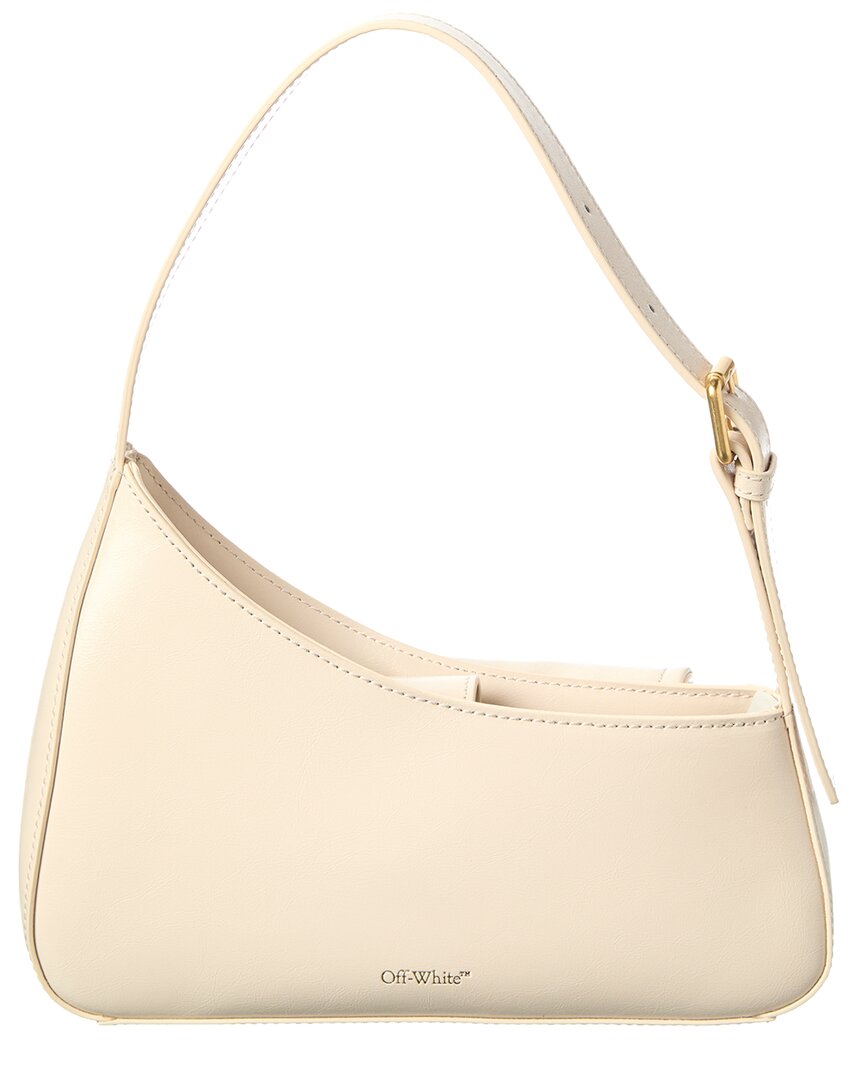 off-white jitney leather hobo bag