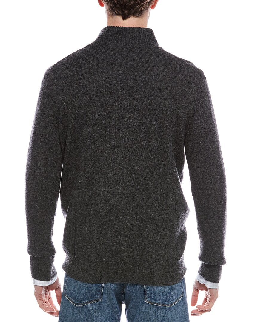 cashmere mock neck cashmere 1/4-zip sweater