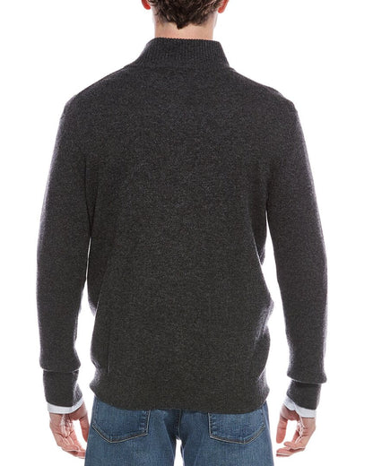 cashmere mock neck cashmere 1/4-zip sweater