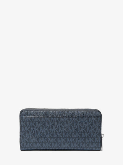 cooper logo zip-around wallet