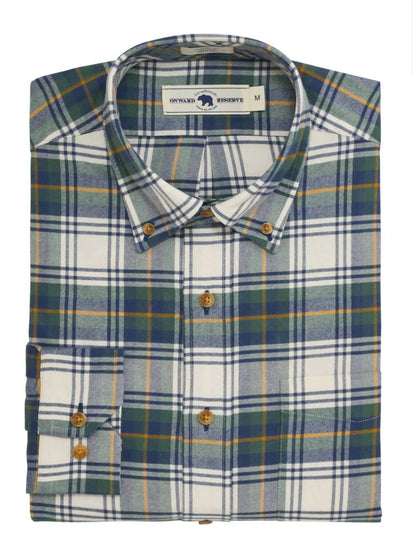 men's featherweight flannel button down in bark
