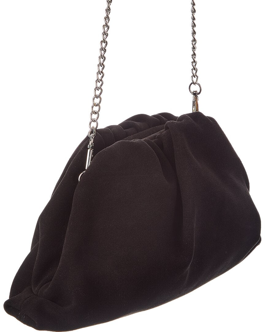 halle leather clutch