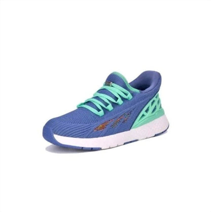 women's halo shoe in blue mesh combo