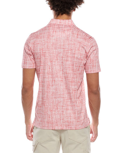 brushed gingham polo shirt