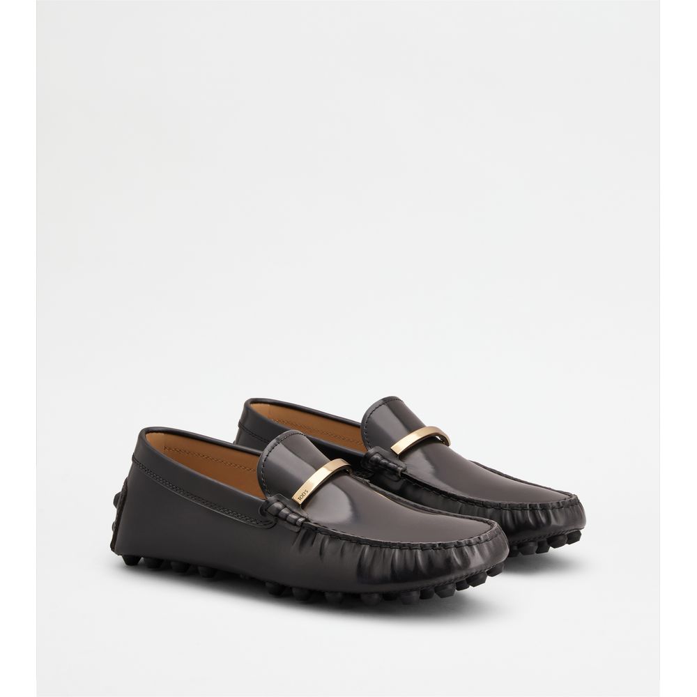 gommino bubble loafers in leather