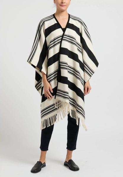 One Size - white & black with black suede tassles