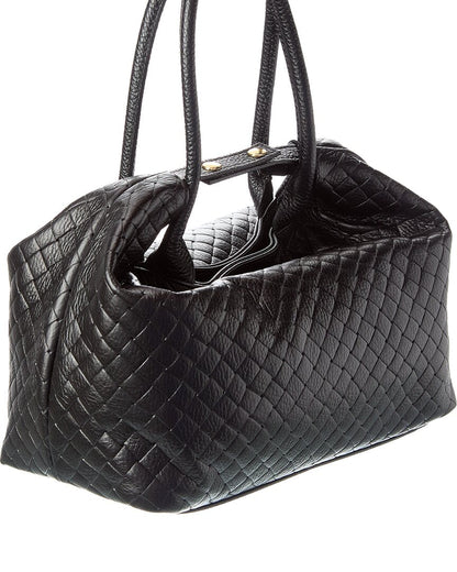 zoey16 embossed leather tote