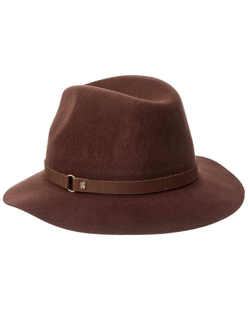 leather band wool fedora