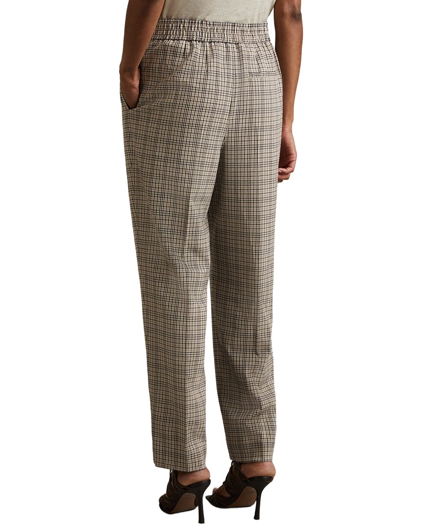 karina check pull on taper trouser