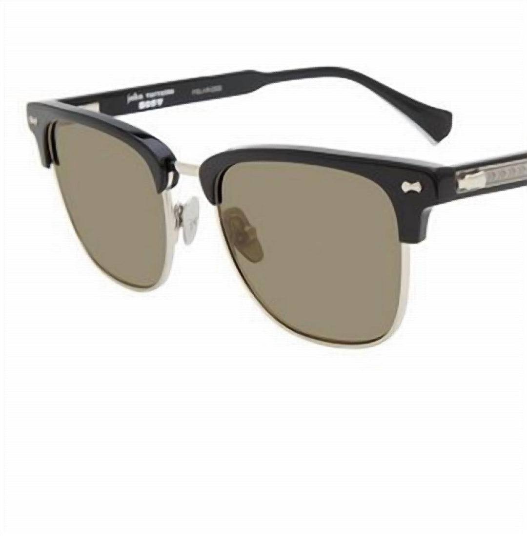 men's square frame sunglasses in black