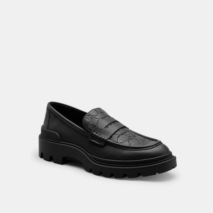platform loafer with signature print