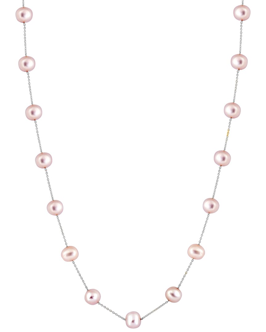 silver 7mm pearl necklace