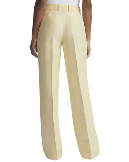 gates full leg linen-blend pant