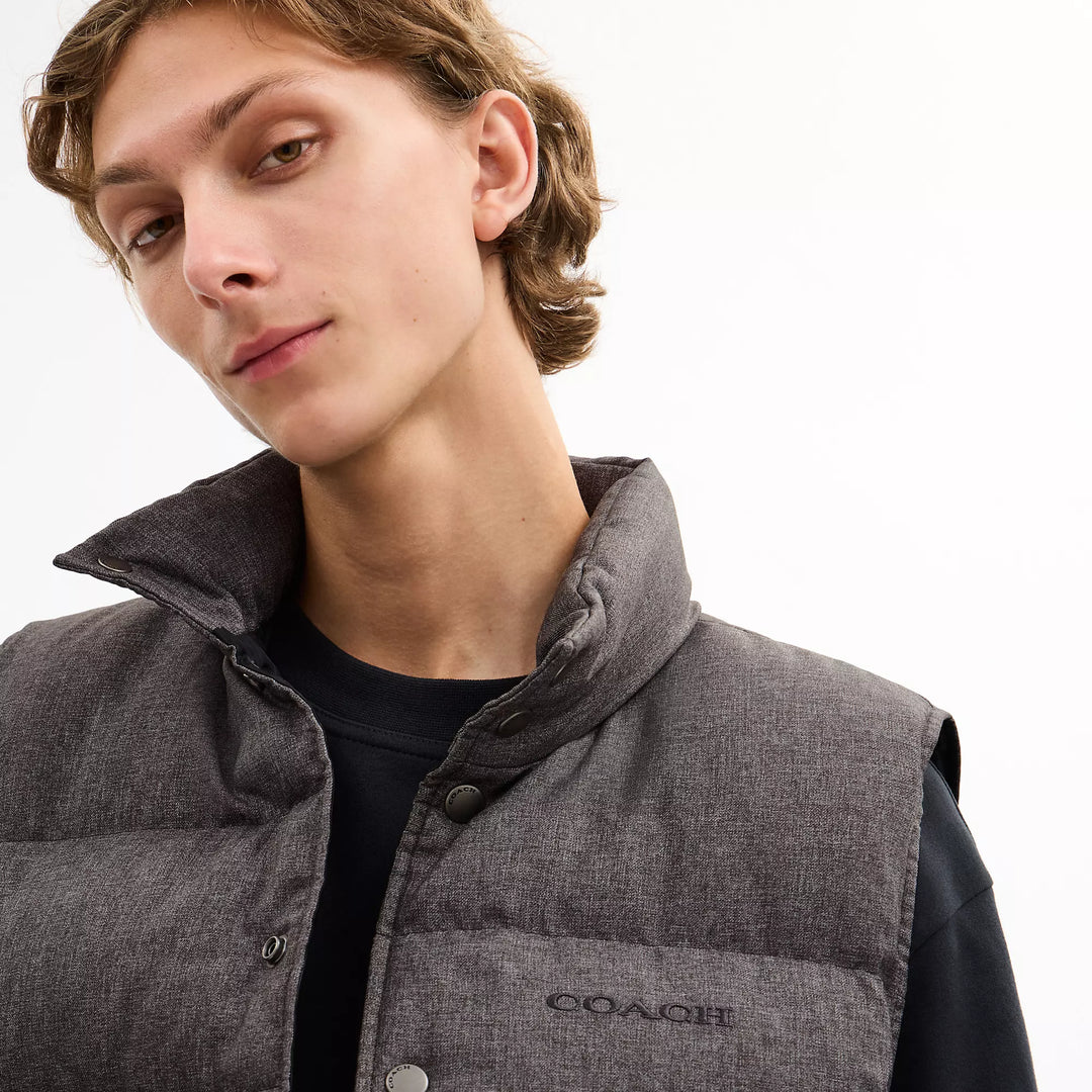 solid down vest