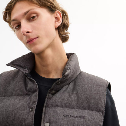 solid down vest