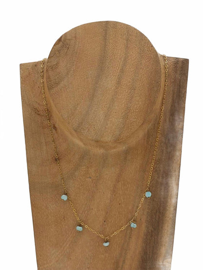 women's larimar necklace in gold