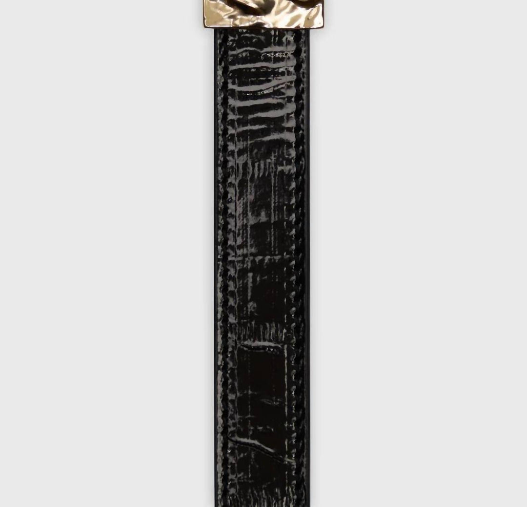 women's orja leather belt in black