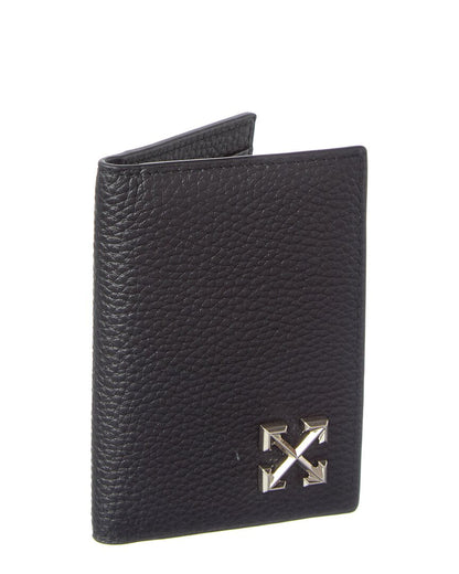 off-white north/south bifold wallet