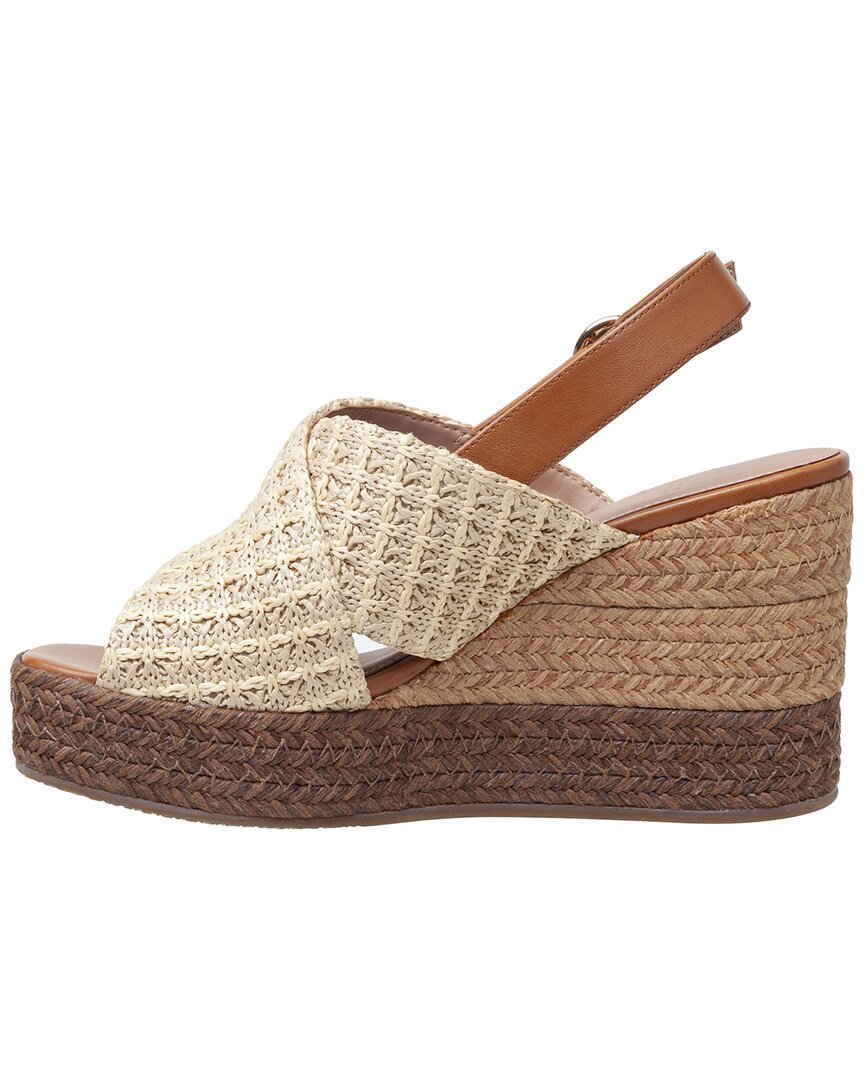 valery-l woven & leather wedge slingback sandal