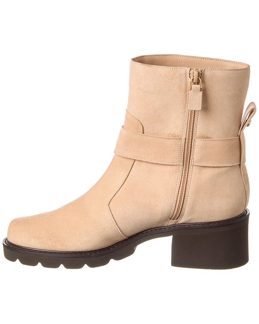 boulevard moto zip suede bootie