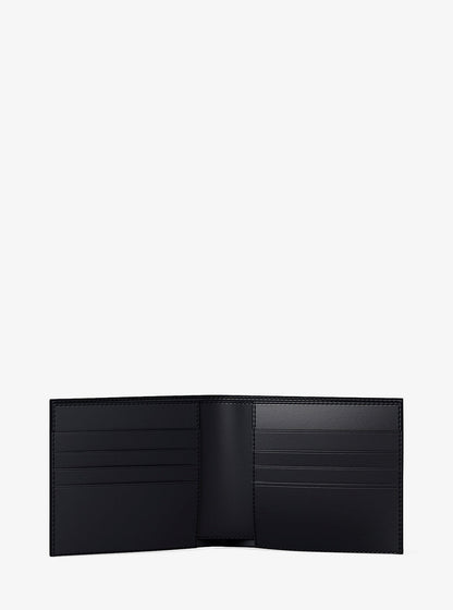 pebbled leather billfold wallet and signature logo card case gift set