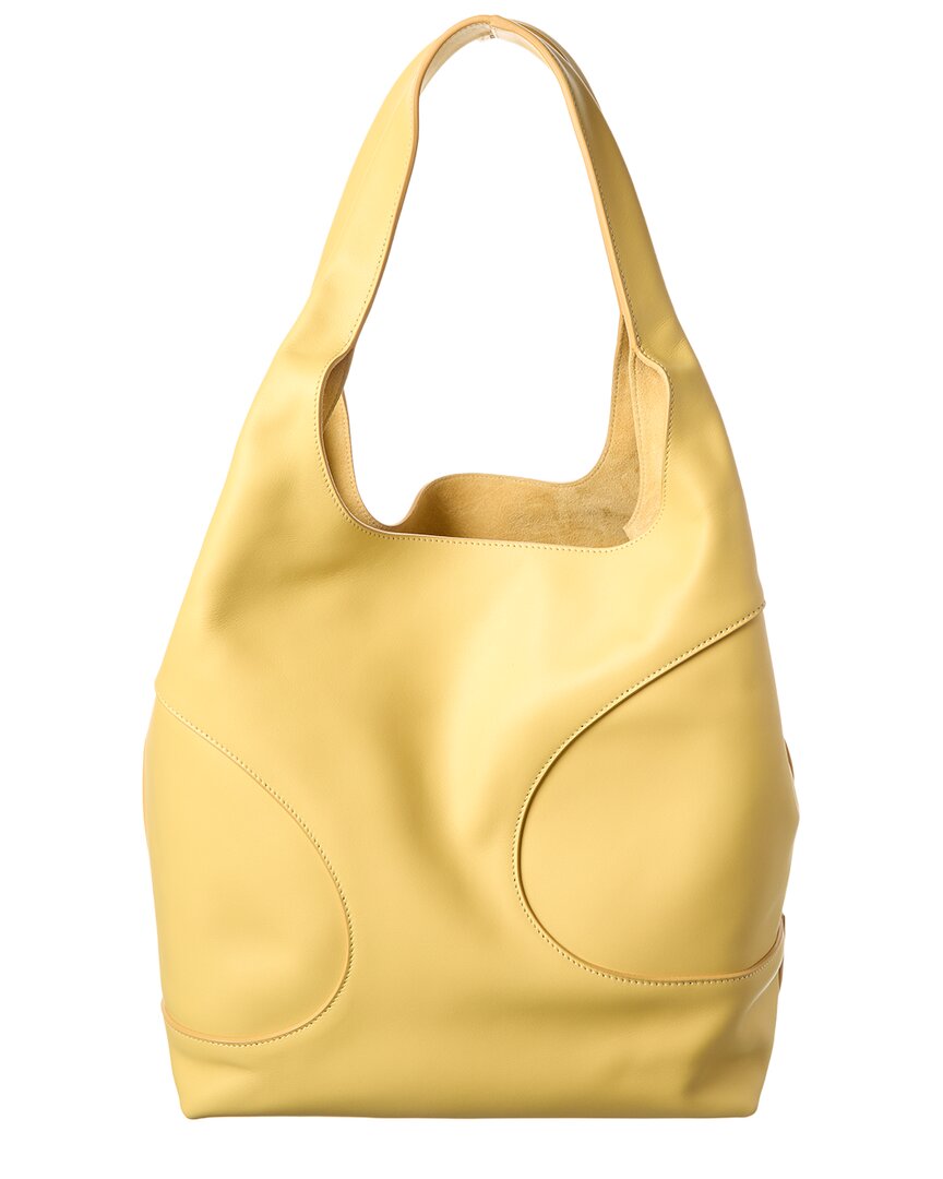 ferragamo debossed leather hobo bag