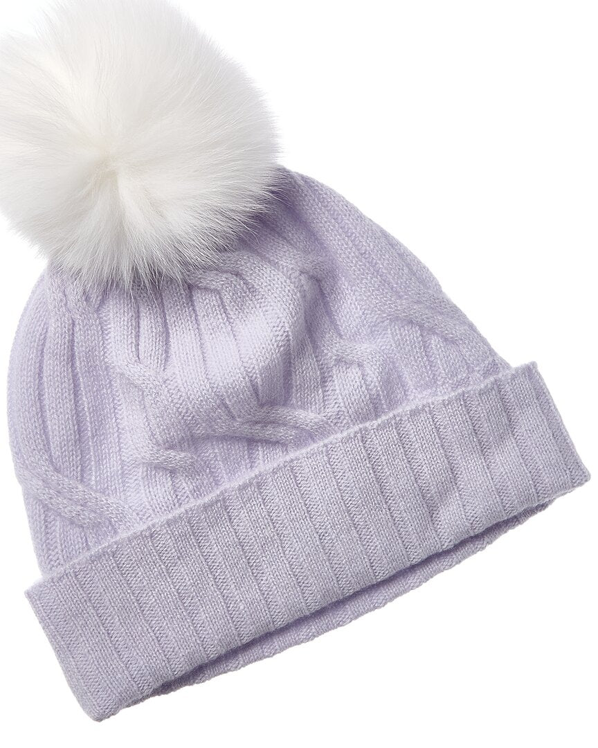 wide cable cashmere hat