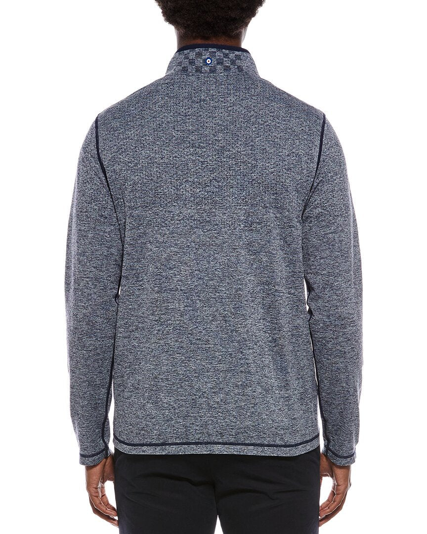 seamless knit 1/4-zip pullover