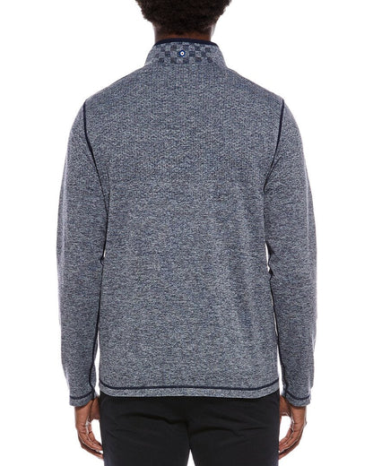 seamless knit 1/4-zip pullover
