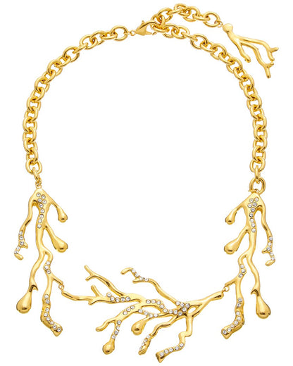 coral & drops necklace