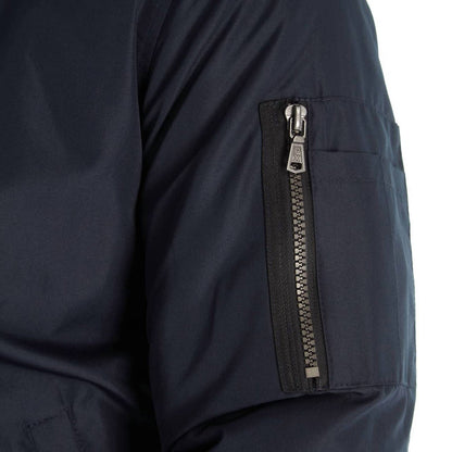 lewis sherpa lined bomber jacket in navy