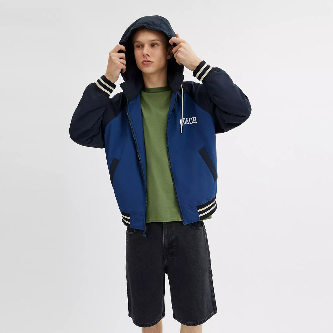stadium jacket in recycled polyamide